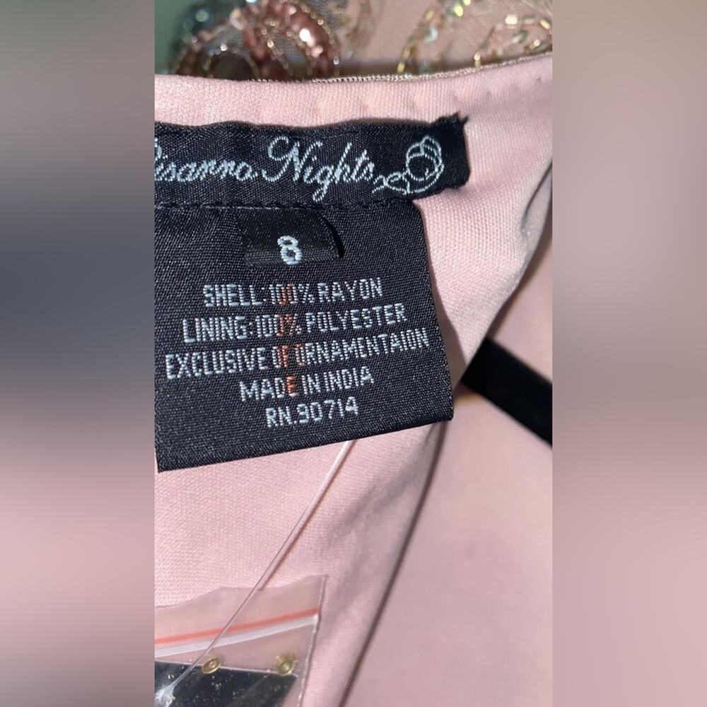 Pisarro Nights Mesh Beaded Cocktail Dress - Powdery Pink - Picture 10 of 12